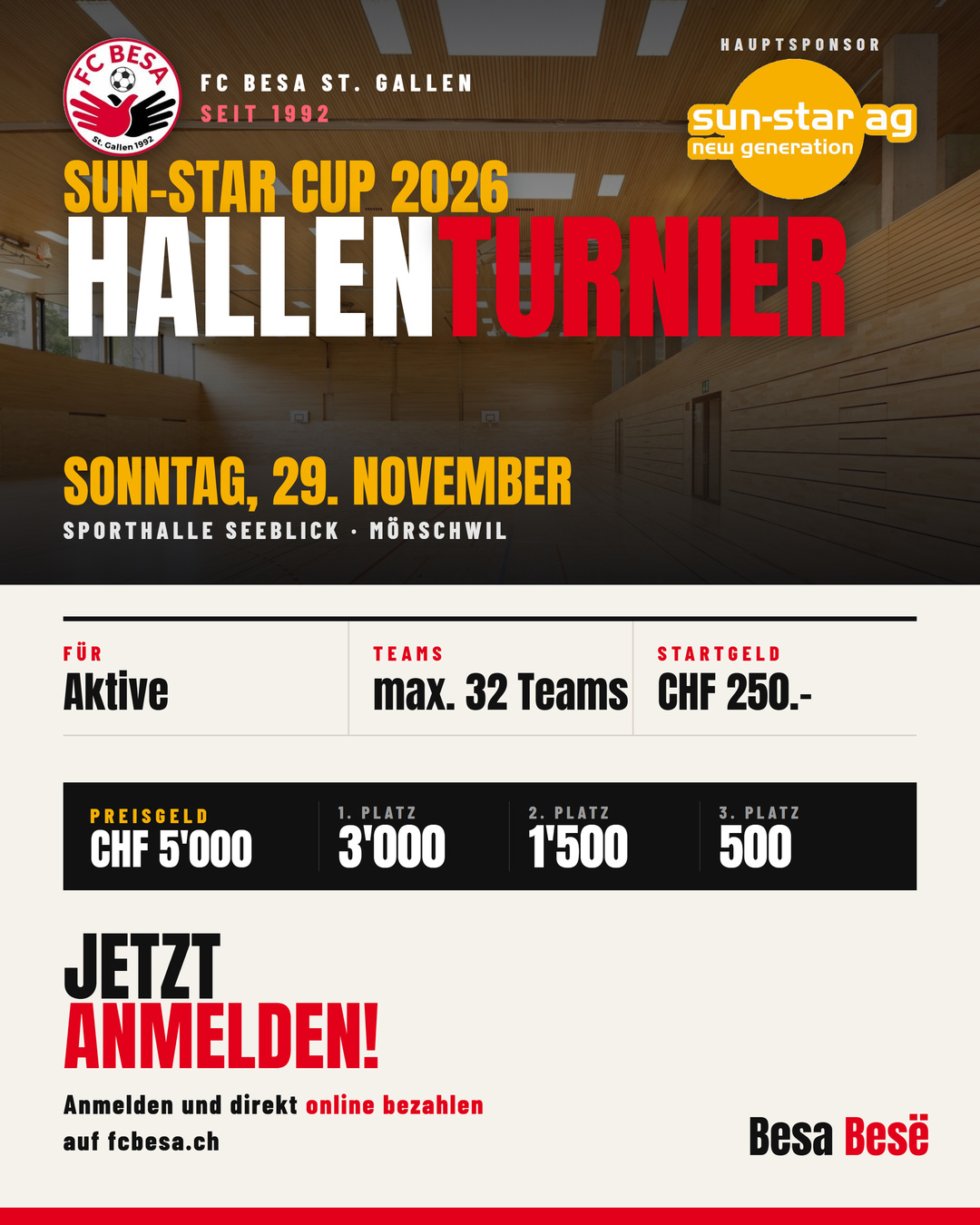 Flyer Hallenturnier